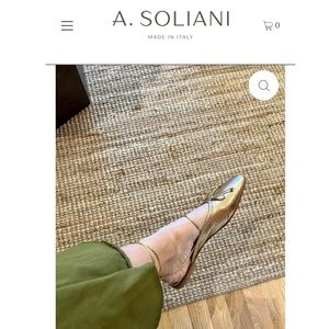 NWT A. Soliani Como Slides with removable ties size 39